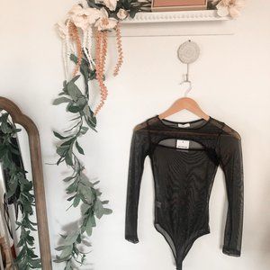 NWT Black Mesh Onesie